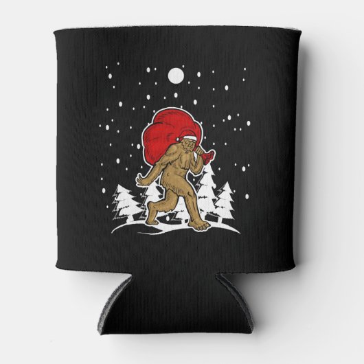 ビッグフートクリスマスシャツホリデーパーティイエティTシャツ 缶クーラー (正面)