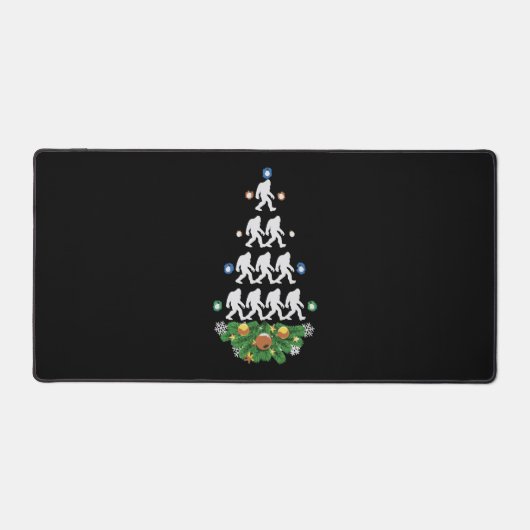 ビッグフートクリスマスツリーサスカッチサンタラブル デスクマット (正面)