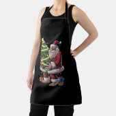 ビッグフートクリスマスツリーライトクリスマスサスカッチ恋人 エプロン (インサイチュ)