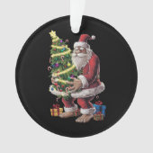 ビッグフートクリスマスツリーライトクリスマスサスカッチ恋人 オーナメント (正面)