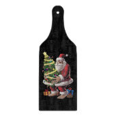 ビッグフートクリスマスツリーライトクリスマスサスカッチ恋人 カッティングボード (正面)