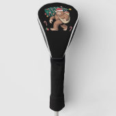 ビッグフートクリスマスツリーライトクリスマスサスカッチ恋人 ゴルフヘッドカバー (正面)