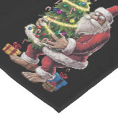 ビッグフートクリスマスツリーライトクリスマスサスカッチ恋人 ショートテーブルランナー (コーナー)