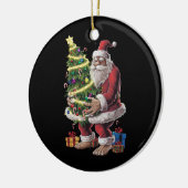 ビッグフートクリスマスツリーライトクリスマスサスカッチ恋人 セラミックオーナメント (左)