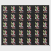 ビッグフートクリスマスツリーライトクリスマスサスカッチ恋人 ラッピングペーパー (フラット)