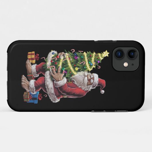 ビッグフートクリスマスツリーライトクリスマスサスカッチ恋人 Case-Mate iPhoneケース (裏面(横))