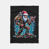 ビッグフートクリスマスツリーライトクリスマスボーイズメンサスクア フリースブランケット (正面)