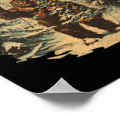 ビッグフートクリスマスツリーライトタロットクリスマスサスカッチ ポスター (角)