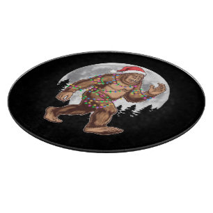 ビッグフートサンタクリスマスツリーライトクリスマスサスカッチ カッティングボード