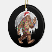 ビッグフートサンタクリスマスツリーライトクリスマスサスカッチ セラミックオーナメント (左)