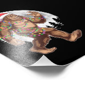 ビッグフートサンタクリスマスツリーライトクリスマスサスカッチ フォトプリント            (角)