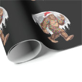 ビッグフートサンタクリスマスツリーライトクリスマスサスカッチ ラッピングペーパー (ロールコーナー)