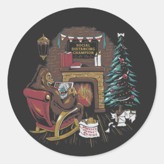 ビッグフートチャンピオンクリスマス ラウンドシール