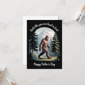 ビッグフートファーザーズデイサスカッチおもしろいパパ カード (正面/裏面インサイチュ)