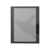 ビッグフートブラックシルエット炭素繊維スタイル ノートパッド (回転)