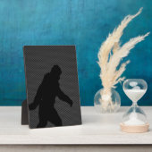 ビッグフートブラックシルエット炭素繊維スタイル フォトプラーク (側面)