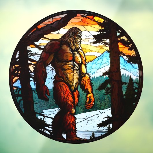 ビッグフートプロールズマウンテンフォレストフェイクステンドグラス ウィンドウサイン (シート3)