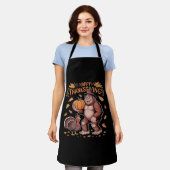 ビッグフートルカボンプキンサンクスギビングクラシックデイT- エプロン (着用した状態)