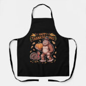 ビッグフートルカボンプキンサンクスギビングクラシックデイT- エプロン (正面)