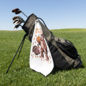 ビッグフートルカボンプキンサンクスギビングクラシックデイT- ゴルフタオル (グリーン)