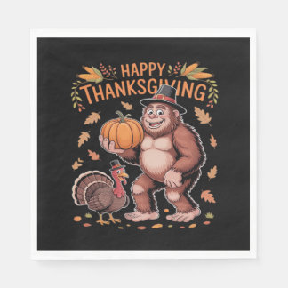 ビッグフートルカボンプキンサンクスギビングクラシックデイT- スタンダードランチョンナプキン