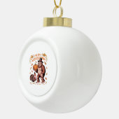 ビッグフートルカボンプキンサンクスギビングクラシックデイT- セラミックボールオーナメント (右)