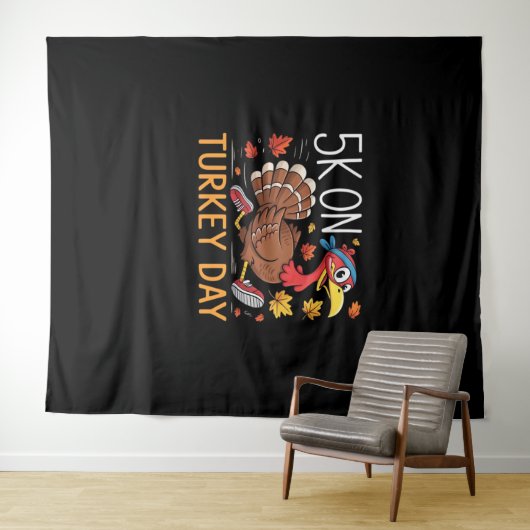 ビッグフートルカボンプキンサンクスギビングクラシックデイT- タペストリー (インサイチュ(横))