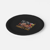 ビッグフートルカボンプキンサンクスギビングクラシックデイT- ペーパープレート (アングル)