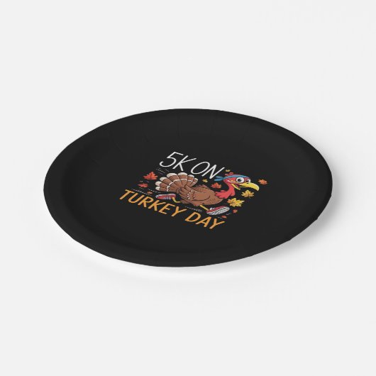 ビッグフートルカボンプキンサンクスギビングクラシックデイT- ペーパープレート (アングル)