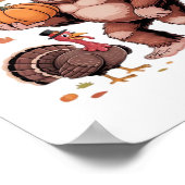 ビッグフートルカボンプキンサンクスギビングクラシックデイT- ポスター (角)