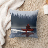 ビッグフートレイクカヌワイルダネスパインフォレスト クッション (ブランケット)