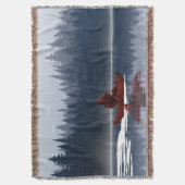 ビッグフートレイクカヌワイルダネスパインフォレスト スローブランケット (正面縦)