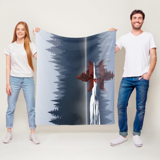 ビッグフートレイクカヌワイルダネスパインフォレスト フリースブランケット (インサイチュ)