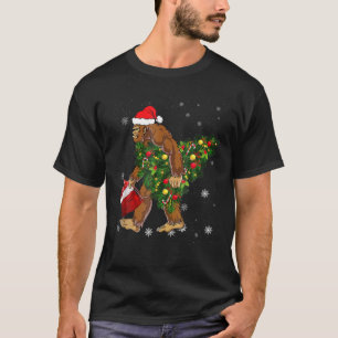 ビッグフ運ートのクリスマスツリーサスカッチ信者 Tシャツ