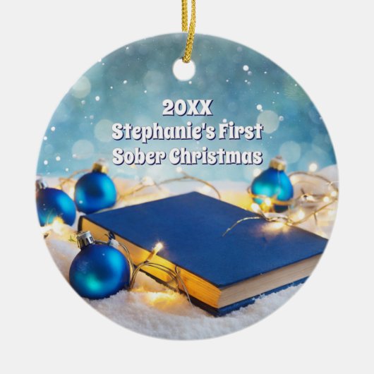 ビッグブックとホリデーライトリカバリ セラミックオーナメント (正面)