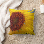 ビッグブライトサンフラワーボタニカルフローラ装飾用クッション クッション (ブランケット)