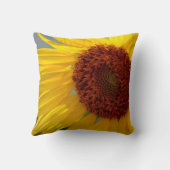 ビッグブライトサンフラワーボタニカルフローラ装飾用クッション クッション (裏面)