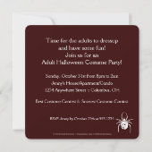 ビッグブラウンスパイダーハローウィンパーティ招待状2 招待状 (裏面)