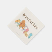 ビッグブラウンベア&フレンズ共有4チェア スタンダードカクテルナプキン (角)