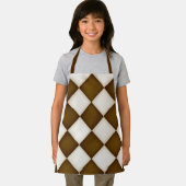 ビッグブラウン&アンティークホワイトダイヤモンドスモール エプロン (インサイチュ)