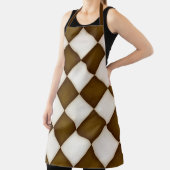 ビッグブラウン&アンティークホワイトダイヤモンドラージ エプロン (インサイチュ)