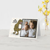 ビッグブラザーおめでとうカスタム写真と名前 カード (黄色い花)