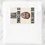 ビッグブラザーがステッカーを見ている 長方形シール (バッグ)