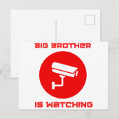 ビッグブラザーが見ている 1984 ingsoc ポストカード (正面/裏面)
