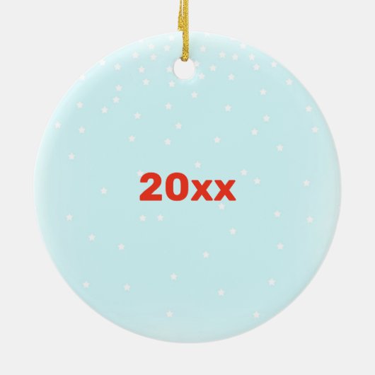 ビッグブラザーとベビーシスターパーソナライズされた セラミックオーナメント (裏面)