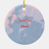 ビッグブラザーとベビーブラザーハートクリスマスツリー セラミックオーナメント (裏面)