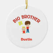 ビッグブラザーとベビー姉妹ビッグブラザーネームイヤー セラミックオーナメント (正面)