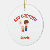 ビッグブラザーとベビー姉妹ビッグブラザーネームイヤー セラミックオーナメント (左)