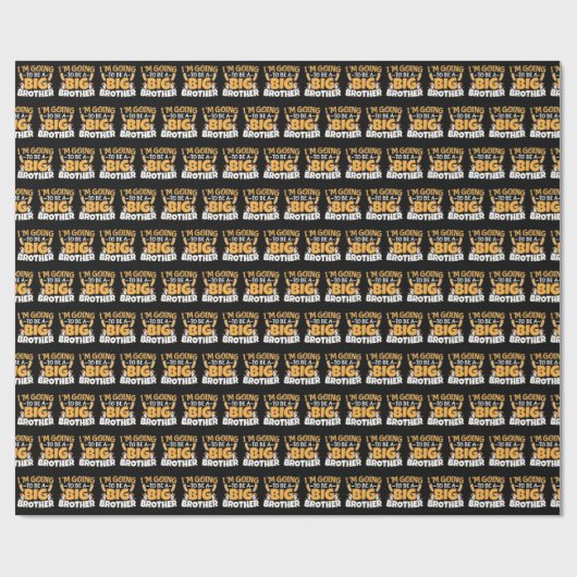 ビッグブラザーになる – 新生児兄弟姉妹 ラッピングペーパー (フラット)