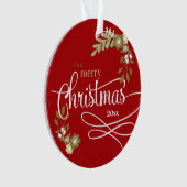 ビッグブラザーの写真/カスタム名前としての初のクリスマス オーナメント (正面)